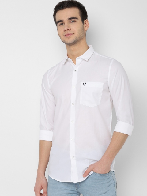 

Allen Solly Men White Slim Fit Solid Casual Shirt
