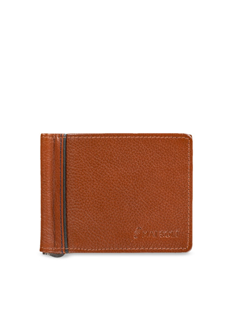 

MAI SOLI Men Brown Solid Two Fold Leather Wallet