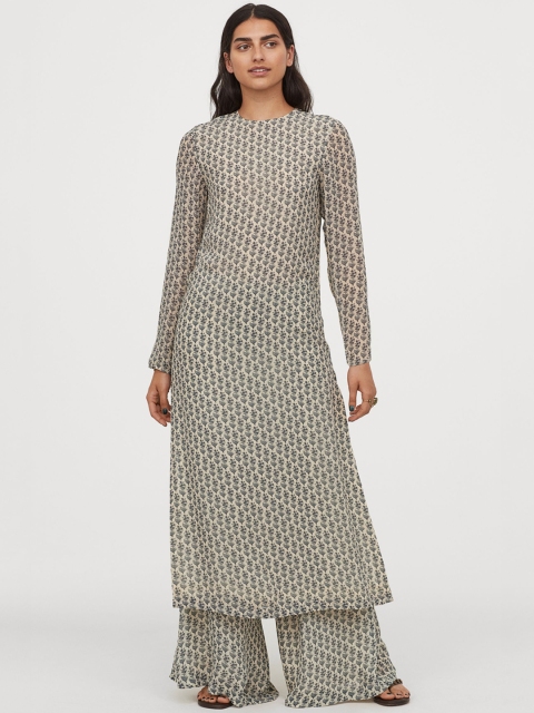 

H&M Women Blue Patterned Kurta