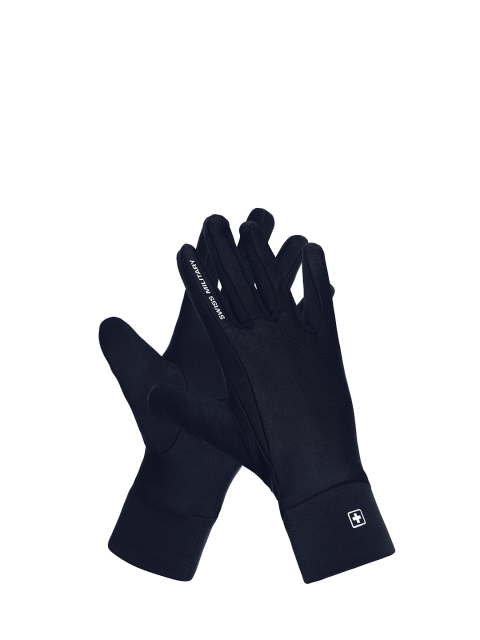 

SWISS MILITARY Unisex Navy Blue Solid Water-Repellent & Washable Hand Gloves