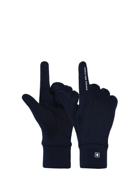 

SWISS MILITARY Unisex Navy Blue Solid Water-Repellent Hand Gloves