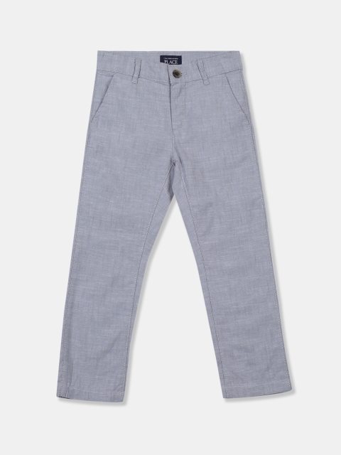 

The Childrens Place Boys Grey Regular Fit Solid Trousers