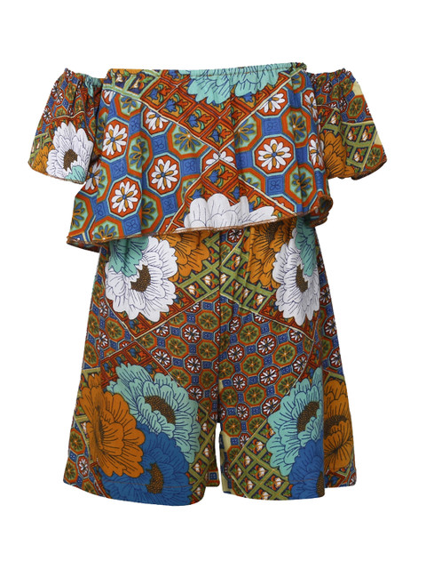 

Tiddlywings Girls Multicoloured Printed Playsuit, Multi