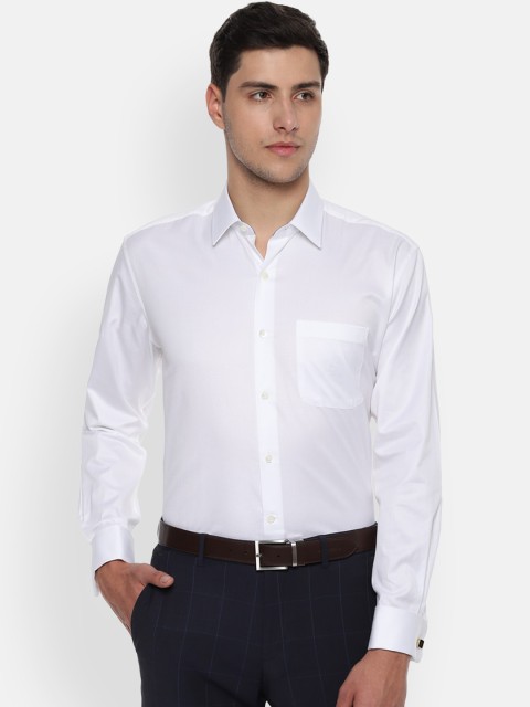 

Luxure by Louis Philippe Men White Slim Fit Self Design Party Shirt