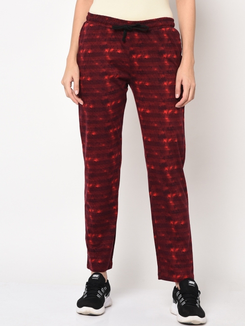 

ELEGANCE Women Maroon Printed Lounge Pant
