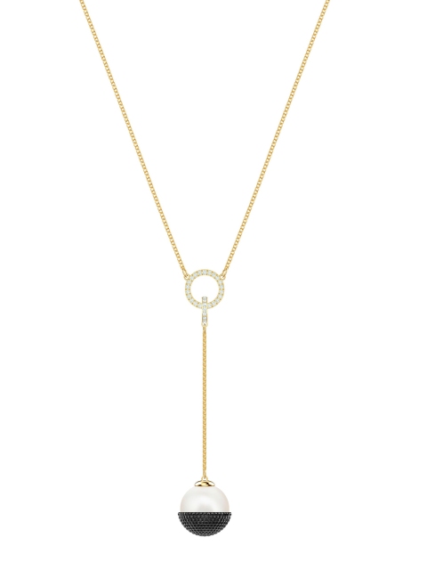 

SWAROVSKI Gold-Plated & Black Maxi Y Necklace