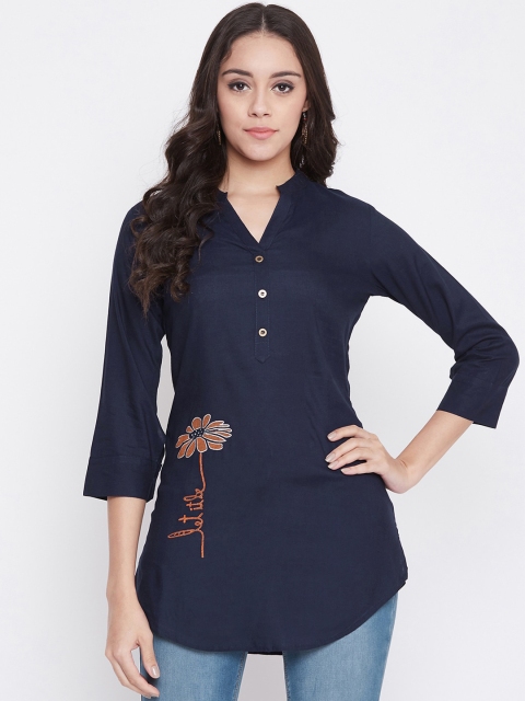 

ETHNIC STREET Women Blue Printed Top