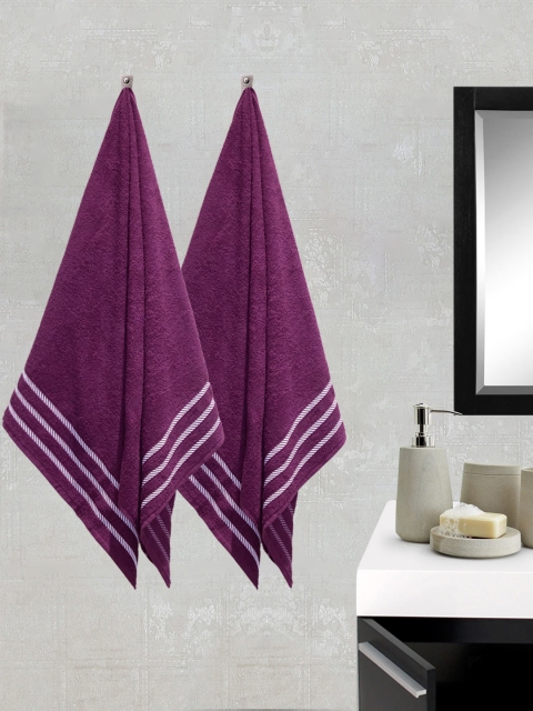 

Trident Unisex Purple Comfort Living 380GSM Linen 2 Piece Bath Towel Set