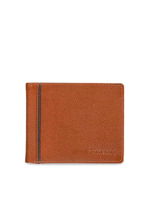 

MAI SOLI Men Brown Solid Leather Two Fold Wallet