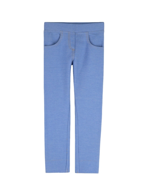 

Cherry Crumble Girls Blue Solid Jeggings