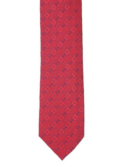

Luxure by Louis Philippe Men Red Woven Design Broad Tie