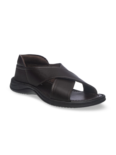 

Khadims Men Brown Solid Comfort Sandals