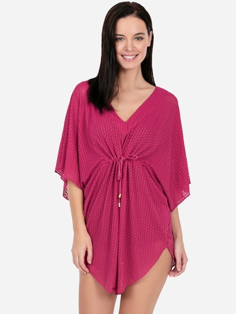 

Amante Women Pink Self-Design Kaftan Cover-Up Dress SWM17608