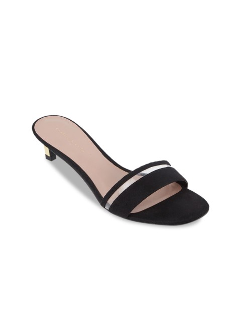 

CHARLES & KEITH Women Black Striped Sandals