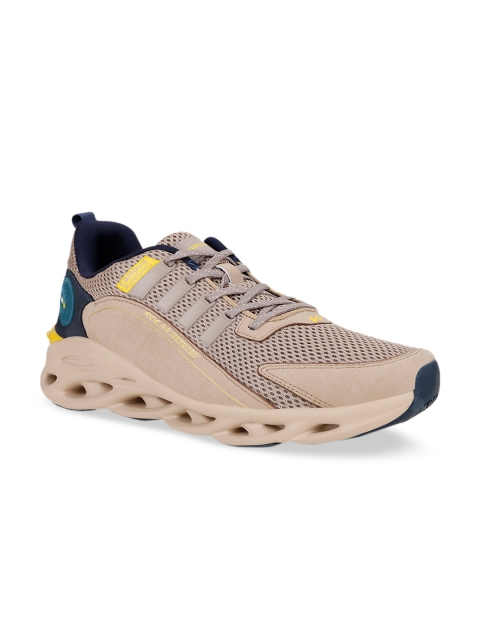 

Campus Men Beige & Navy Blue Mesh Running Shoes