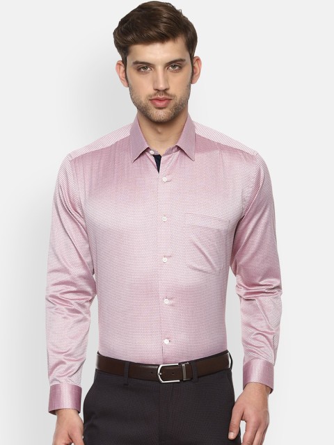 

Luxure by Louis Philippe Men Pink Regular Fit Printed Formal Shirt