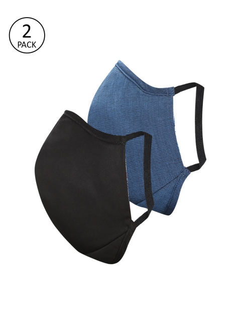 

Peter England Men Assorted 2 Pcs 3-Ply Reusable Outdoor Protective Masksk of 2 Fabric Mask