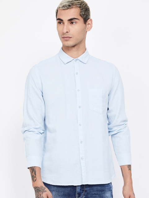 

CODE by Lifestyle Men Blue Regular Fit Solid Casual Shirt