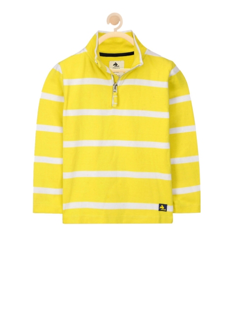 

Cherry Crumble Kids Yellow & White Striped Sweatshirt