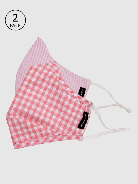 

Vero Moda Women Pack of 2 Pcs Reusable 3-Ply Protective Outdoor Masks, Pink