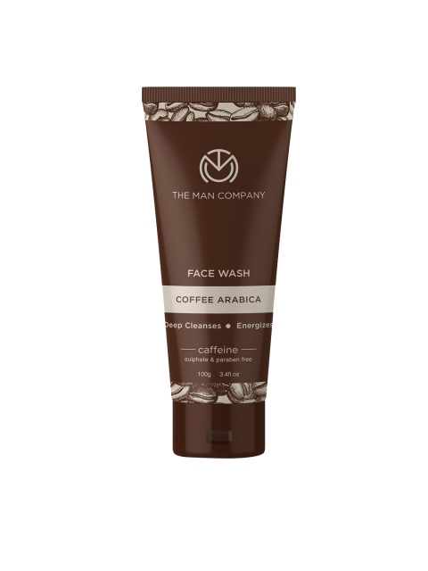 

THE MAN COMPANY Caffeine Face Wash with Coffee Arabica 100 ml, Coffee brown