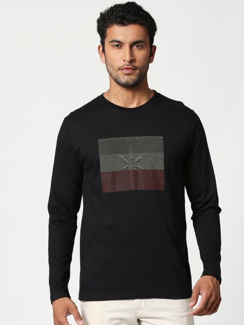 

Bewakoof Men Black Printed Round Neck T-shirt