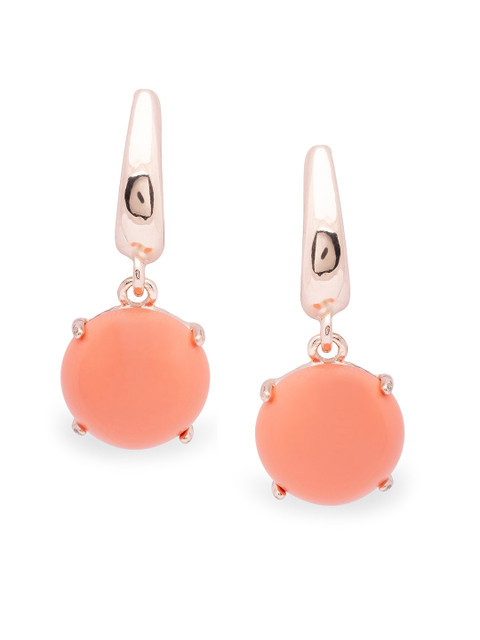 

Globus Coral Circular Drop Earrings