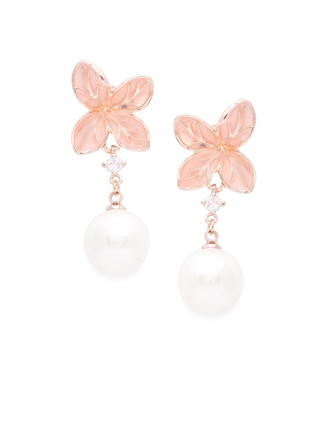 

Globus Rose Gold Plated Handcrafted Contemporary Drop Earrings