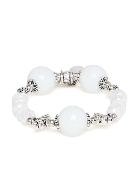 

ZeroKaata White and Silver Sun Charm Bracelet