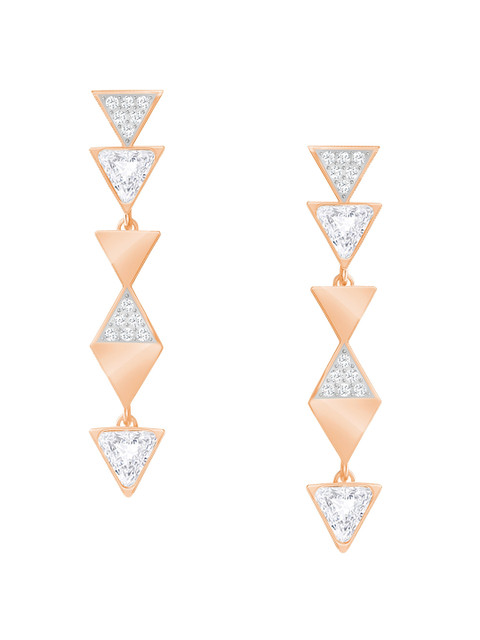 

SWAROVSKI White Rose Gold-Plated Heroism Drop Earrings