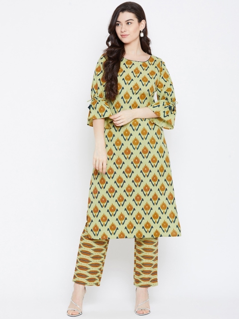 

Prakhya Women Green Printed Kurta with Palazzos
