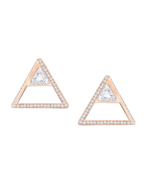

SWAROVSKI Rose Gold-Plated Hidda Stud Earrings, White