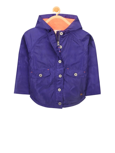 

Cherry Crumble Unisex Kids Purple Solid Tailored Jacket