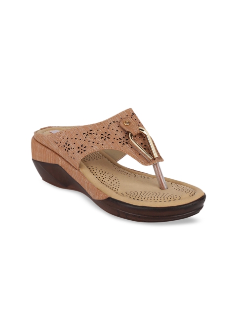

TRASE Women Beige Textured Wedges