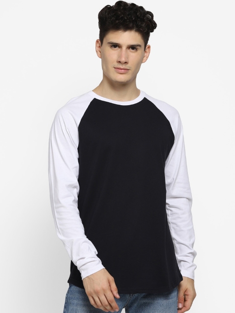 

FOREVER 21 Men Black Solid Round Neck T-shirt