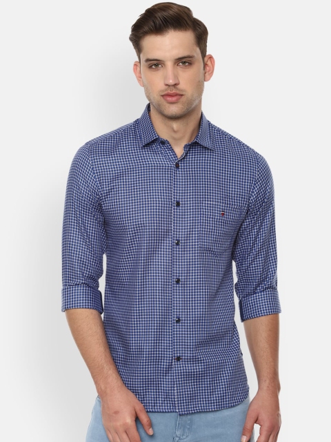 

Louis Philippe Sport Men Blue Slim Fit Checked Casual Shirt