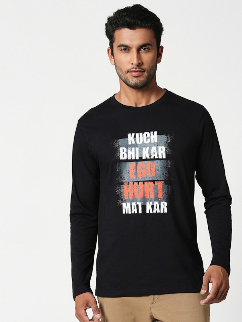 

Bewakoof Men Black Printed Round Neck T-shirt