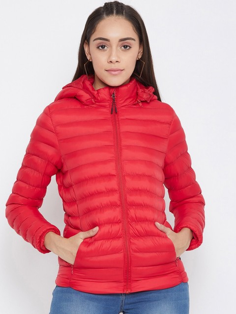 

Crimsoune Club Women Red Solid Lightweight Padded Jacket