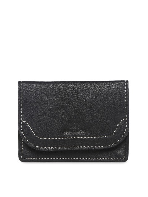 

Aditi Wasan Unisex Black Solid Leather Card Holder
