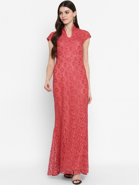 

TRENDY DIVVA Women Pink Solid Maxi Dress