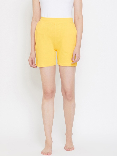 

Okane Women Yellow Solid Lounge Shorts