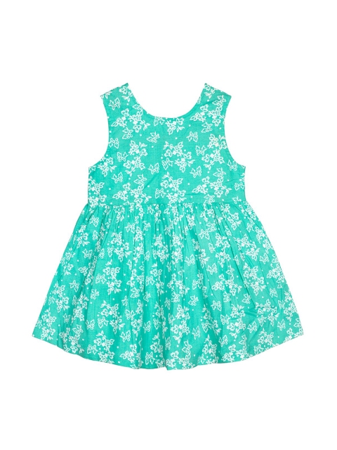

Budding Bees Girls Green Printed Fit and Flare Dress