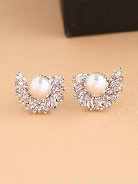 

Tistabene White Rhodium-Plated Contemporary Studs