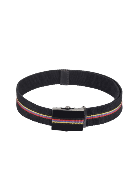 

Calligraphy Men Black Striped Belt
