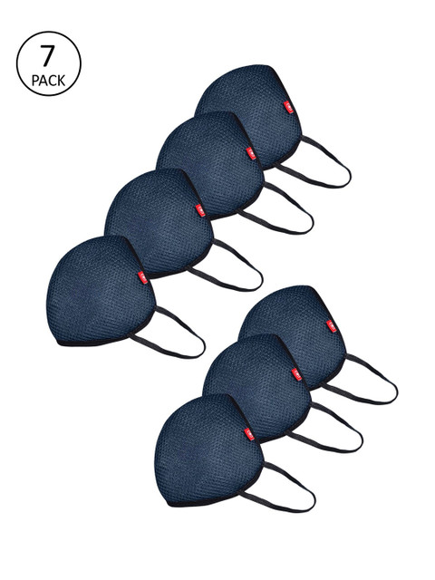 

SWISS MILITARY Adults Pack of 7 Reusable 4-Layers Healthguard X95 Outdoor Masks, Blue
