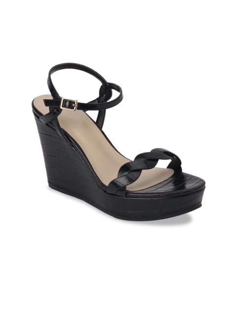 

CHARLES & KEITH Women Black Solid Platforms