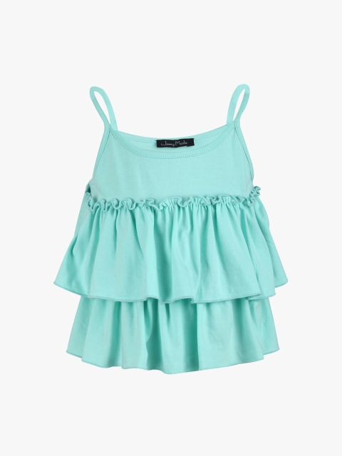 

Tiddlywings Girls Sea Green Solid Empire Top