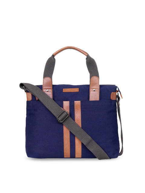 

Justanned Men Blue Solid Messenger Bag