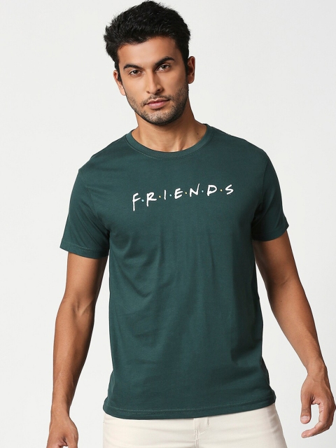 

Bewakoof Men Green Friends Printed Round Neck T-shirt