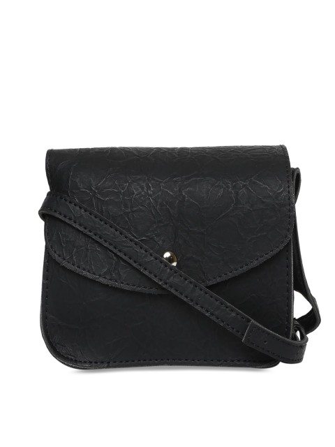 

MIO Borsa Women Black Textured Sling Bag